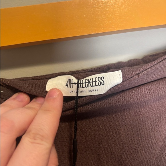 NWT ✨ Anthropologie 4th & Reckless Macie Linen-Blend Strapless Crop Top - Picture 7 of 10